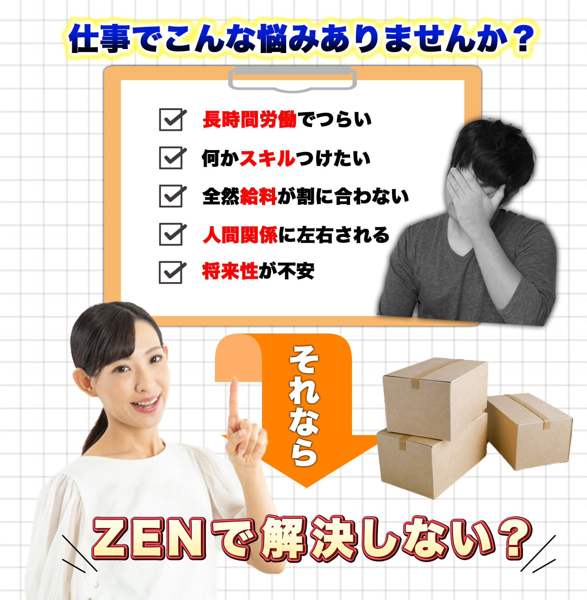 仕事での悩みをZENで解決